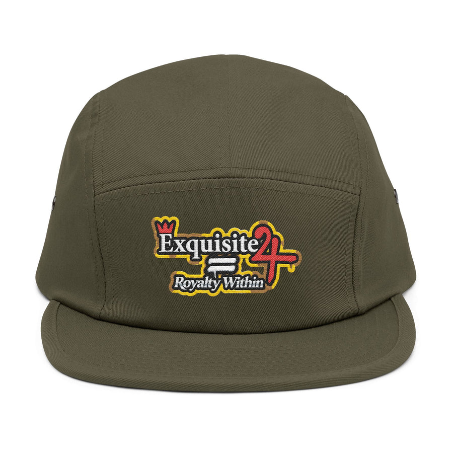 Embroidered 5-Panel Cap — 'Exquisite 24' Logo Streetwear Hat