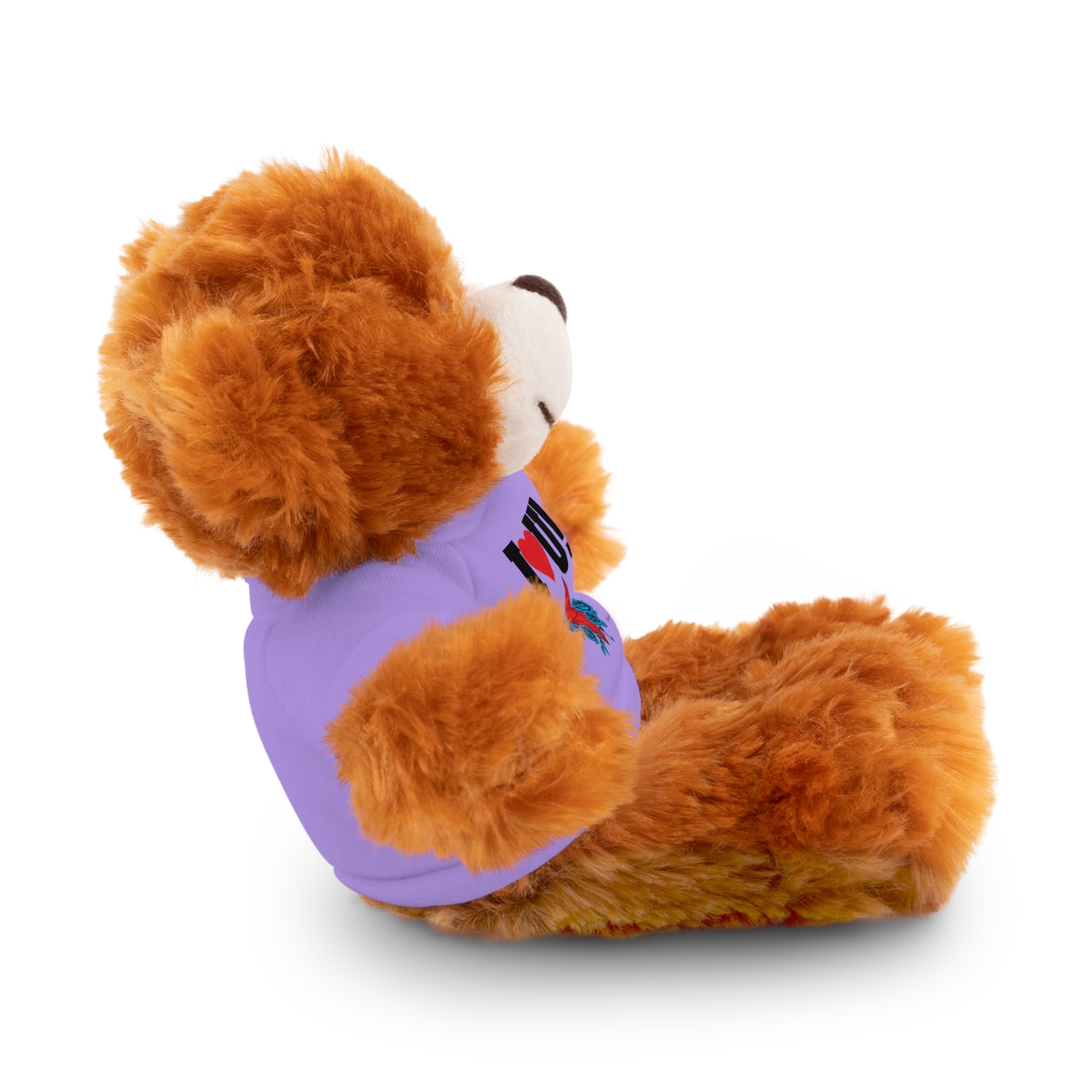 Plush Bear with Branded Tee – Red Diamond and Blue Roses Teddy