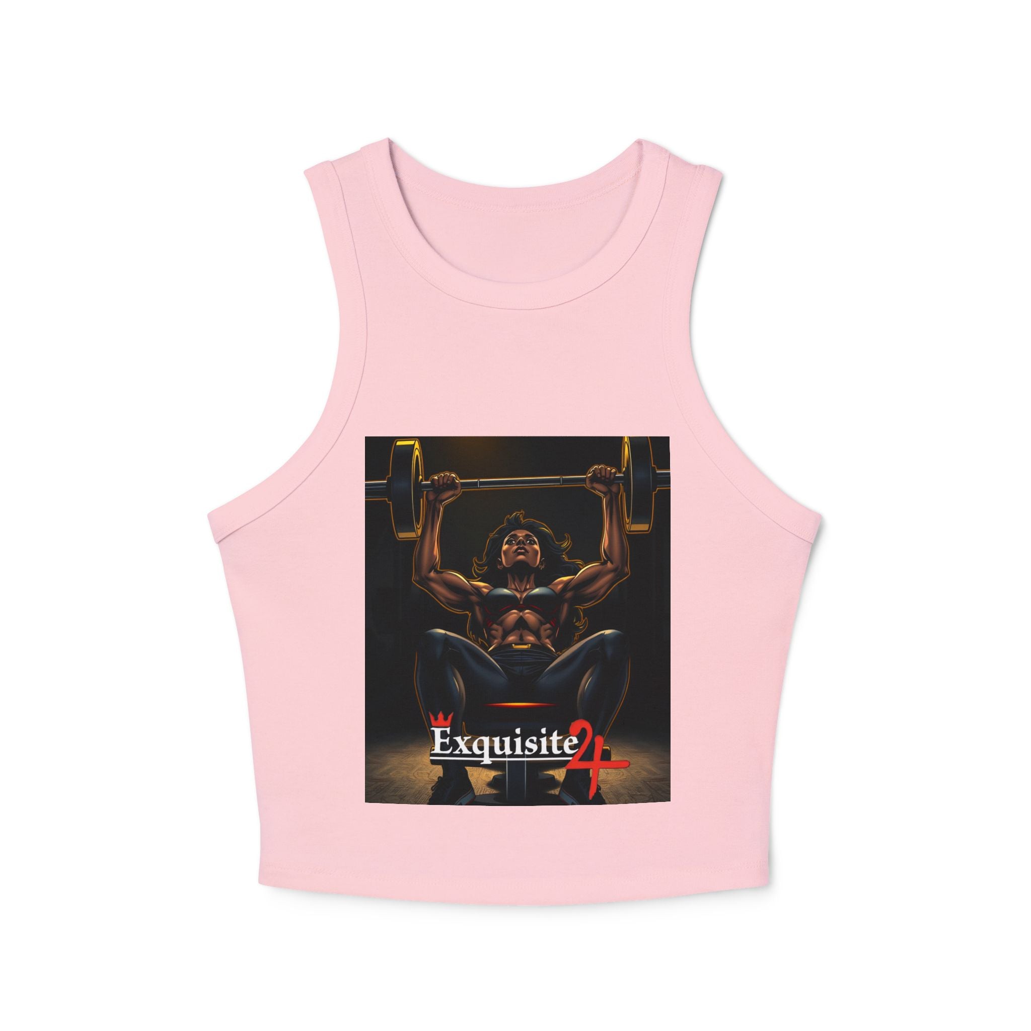 Exquisite 24 Weightlifting Tank Top — Women’s Gym Racer Crop