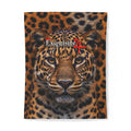 Exquisite 24 Leopard Face Cotton Duvet Cover — Bold Safari Animal Print Bedding