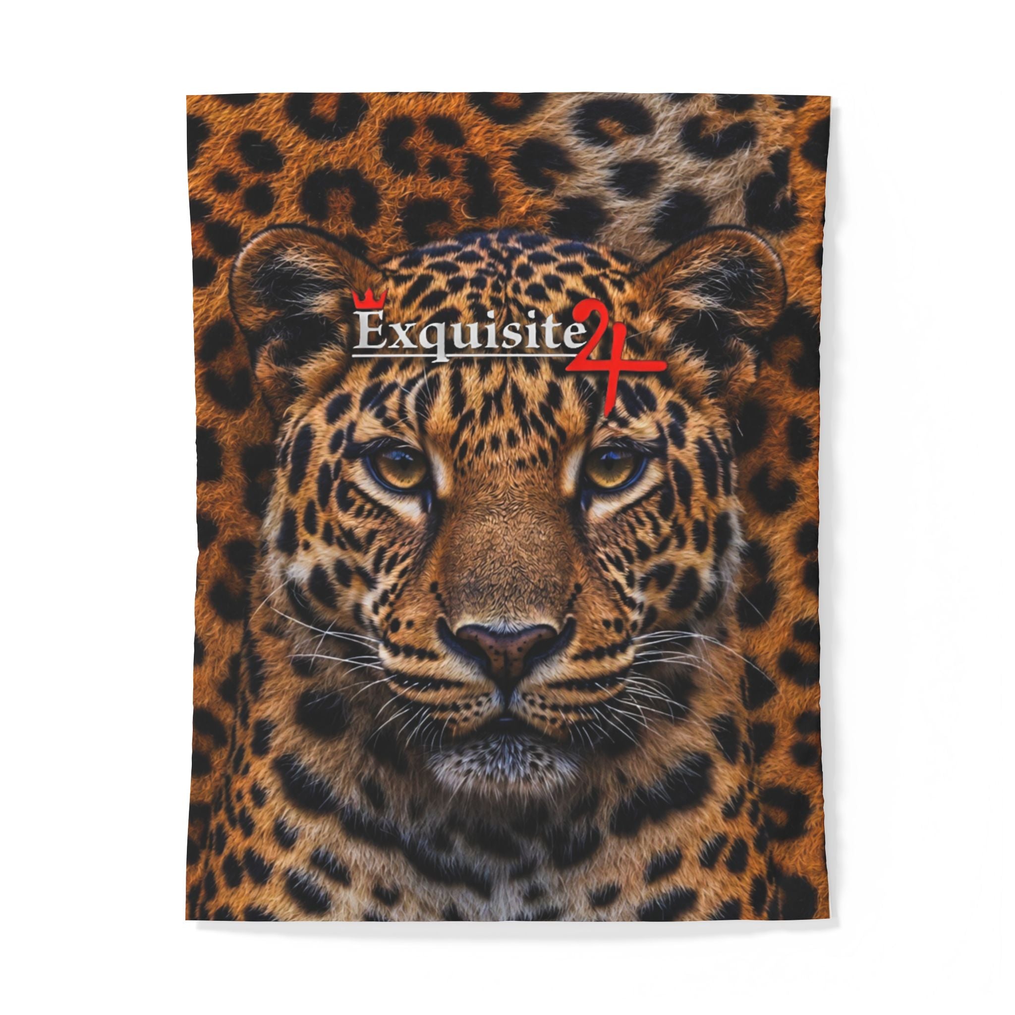 Exquisite 24 Leopard Face Cotton Duvet Cover — Bold Safari Animal Print Bedding