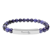 Exquisite 24 Engraved Natural Stone Bead Bar Bracelet