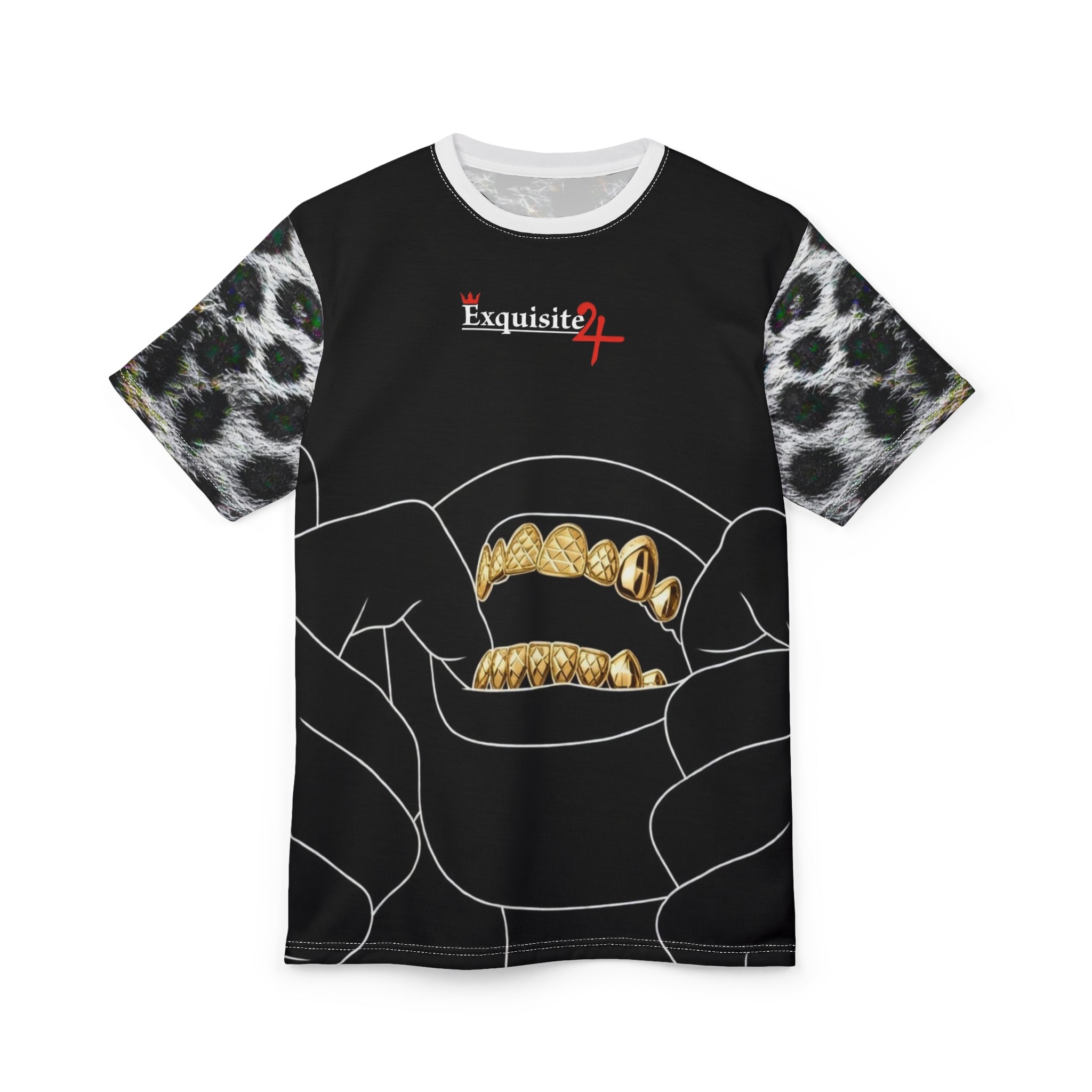 Snow Leopard Gold Grillz Graphic Tee