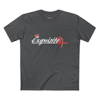 Cursive Exquisite 24 Red Accent Logo Graphic Tee