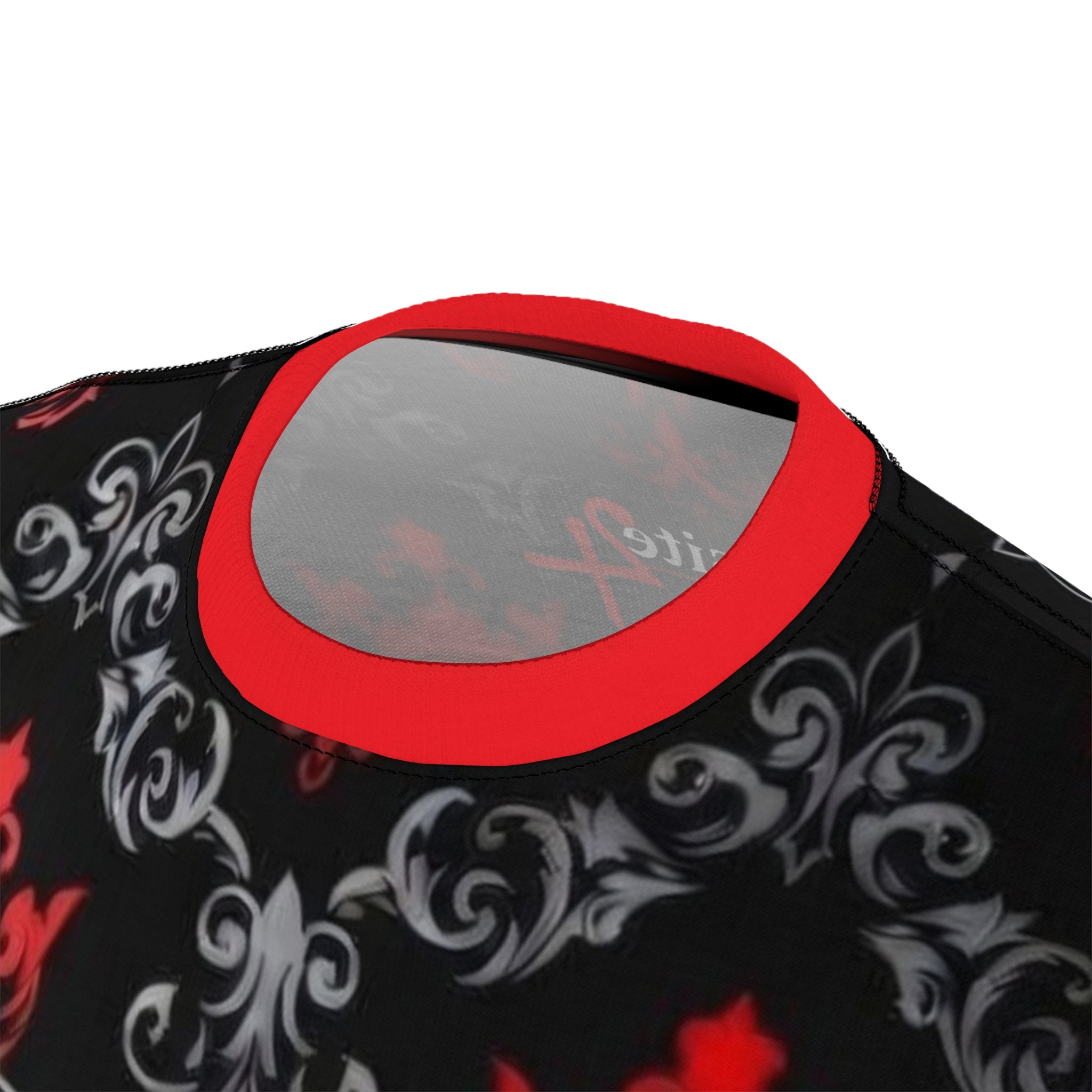 Exquisite 24 Red & Black Damask Tee