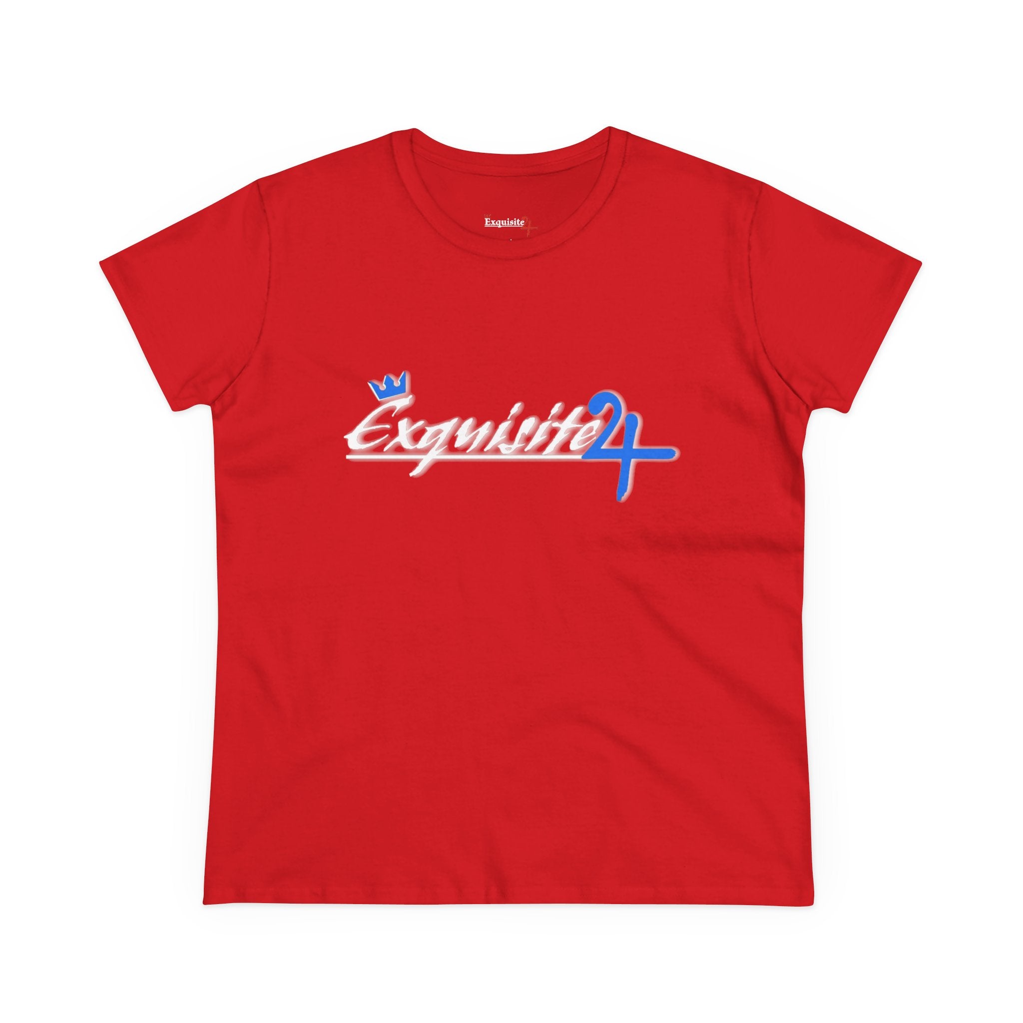Cursive Exquisite 24 Blue Accent Logo Women's Graphic Tee
