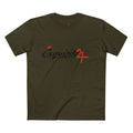 Cursive Exquisite 24 Red Accent Logo Graphic Tee