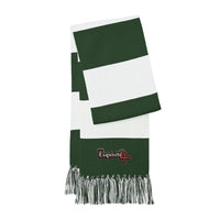 Embroidered Spectator Scarf — Striped Team Fan Scarf with Fringe