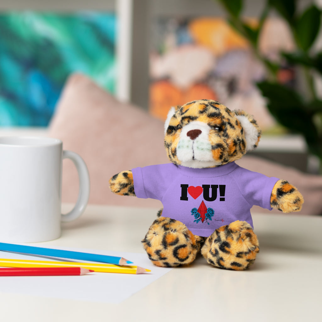 Plush Bear with Branded Tee – Red Diamond and Blue Roses Teddy