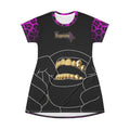 Leopard Grillz T-Shirt Dress — Purple Leopard