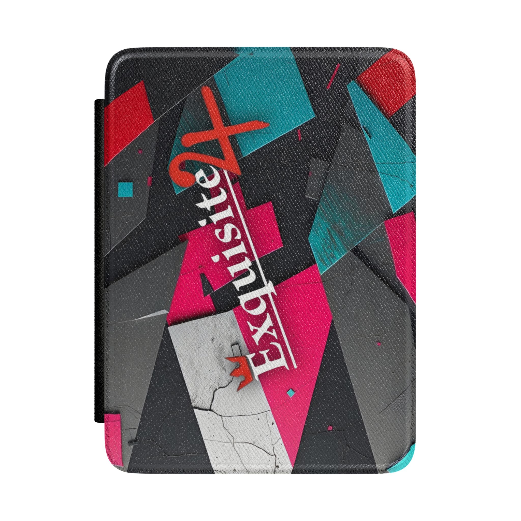 Kindle Case — Exquisite Abstract Geometric Sleeve (Pink & Teal)