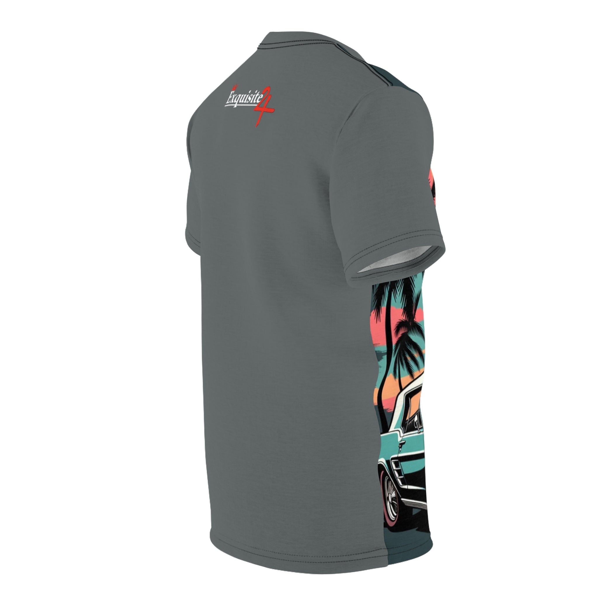 Retro Sunset Muscle Car Tee — Vintage Beach Vibe