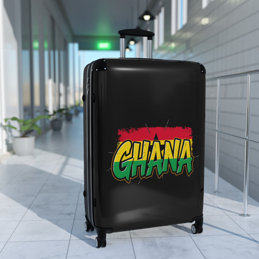 Ghana Flag Carry-On Suitcase – Rasta Colors Travel Luggage