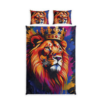 Regal Lion Crown Cotton Duvet Cover Set