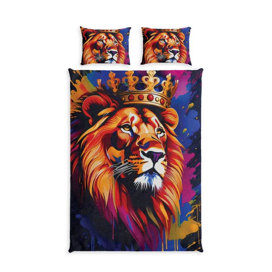 Regal Lion Crown Cotton Duvet Cover Set