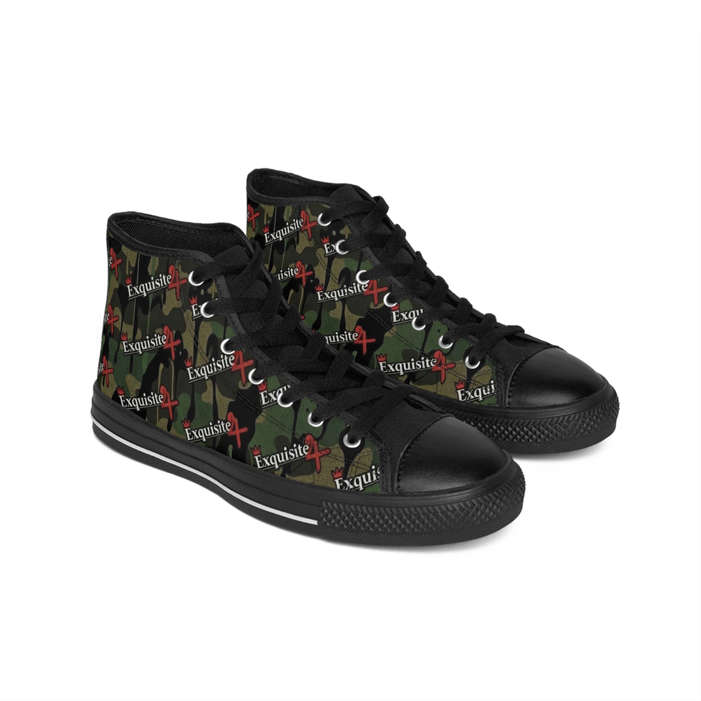 Camouflage 'Exquisite 24' High-Top Sneakers — Men’s Military-Inspired Casual Shoes