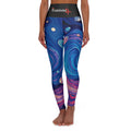 Galaxy Swirl High-Waist Yoga Leggings — Cosmic Planet Print