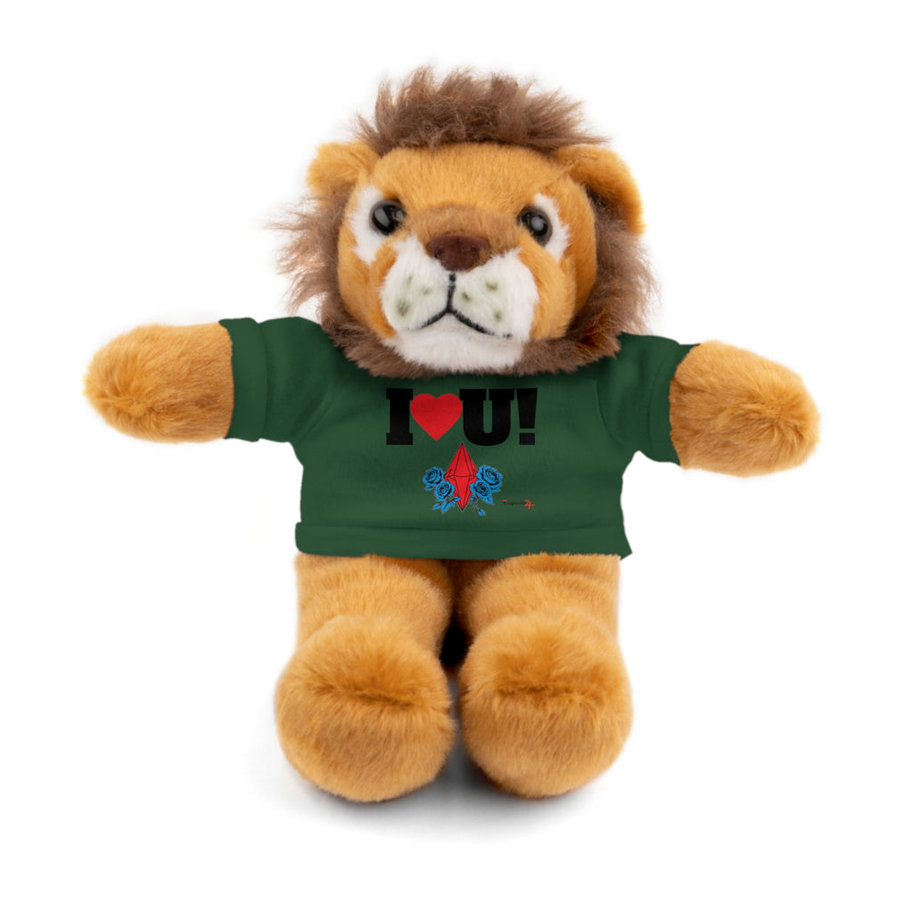 Plush Bear with Branded Tee – Red Diamond and Blue Roses Teddy