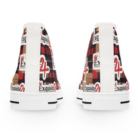 Plaid 'Exquisite 24’ High Top Sneakers — Women's Casual Retro Streetwear