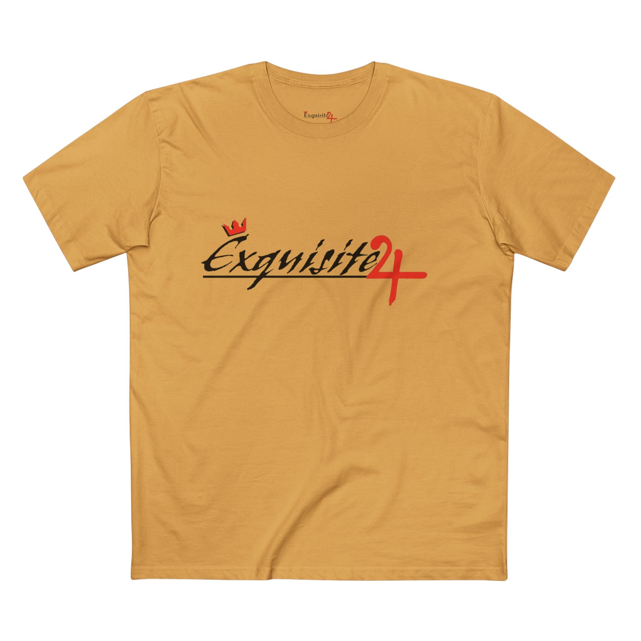 Cursive Exquisite 24 Red Accent Logo Graphic Tee