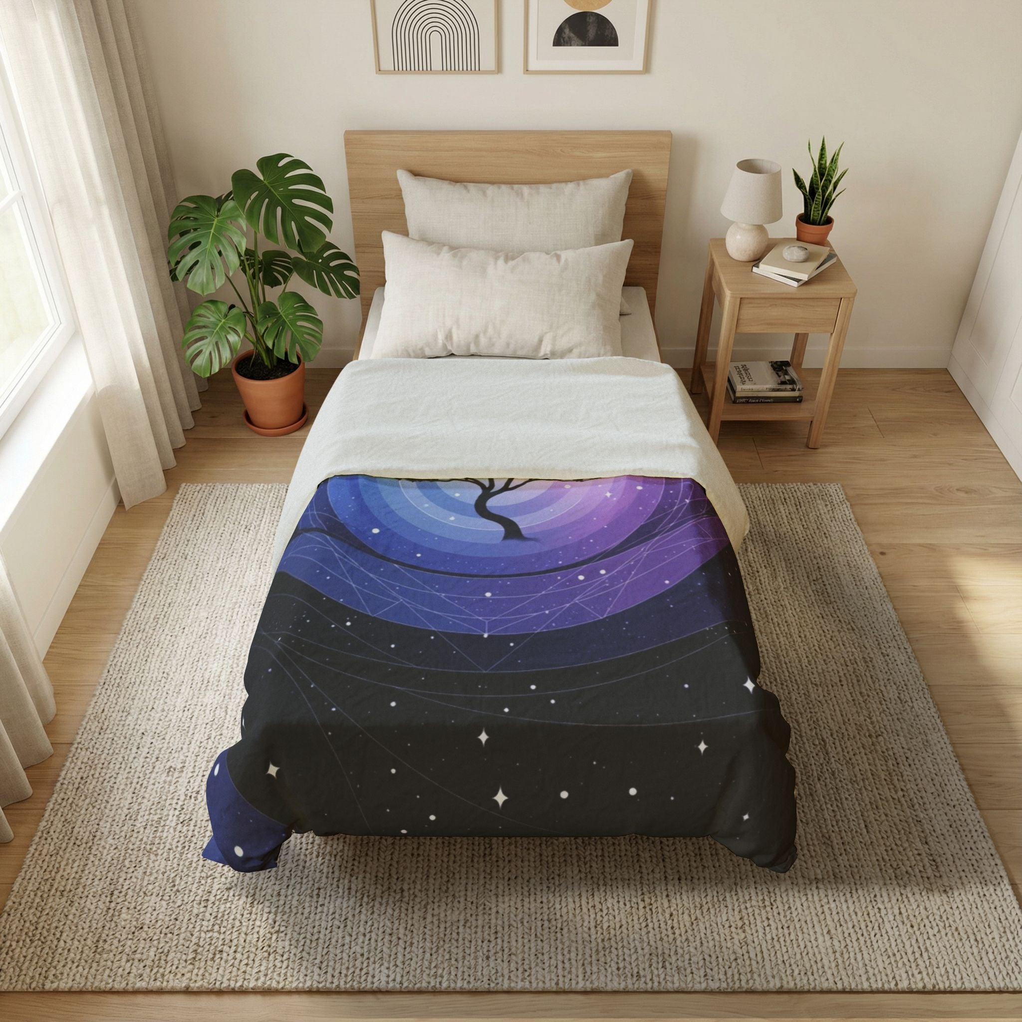 Nightscape Tree Duvet Cover — Cosmic Eye Cotton Bedding