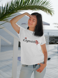 Cursive Exquisite 24 Red Accent Logo Women's Graphic Tee