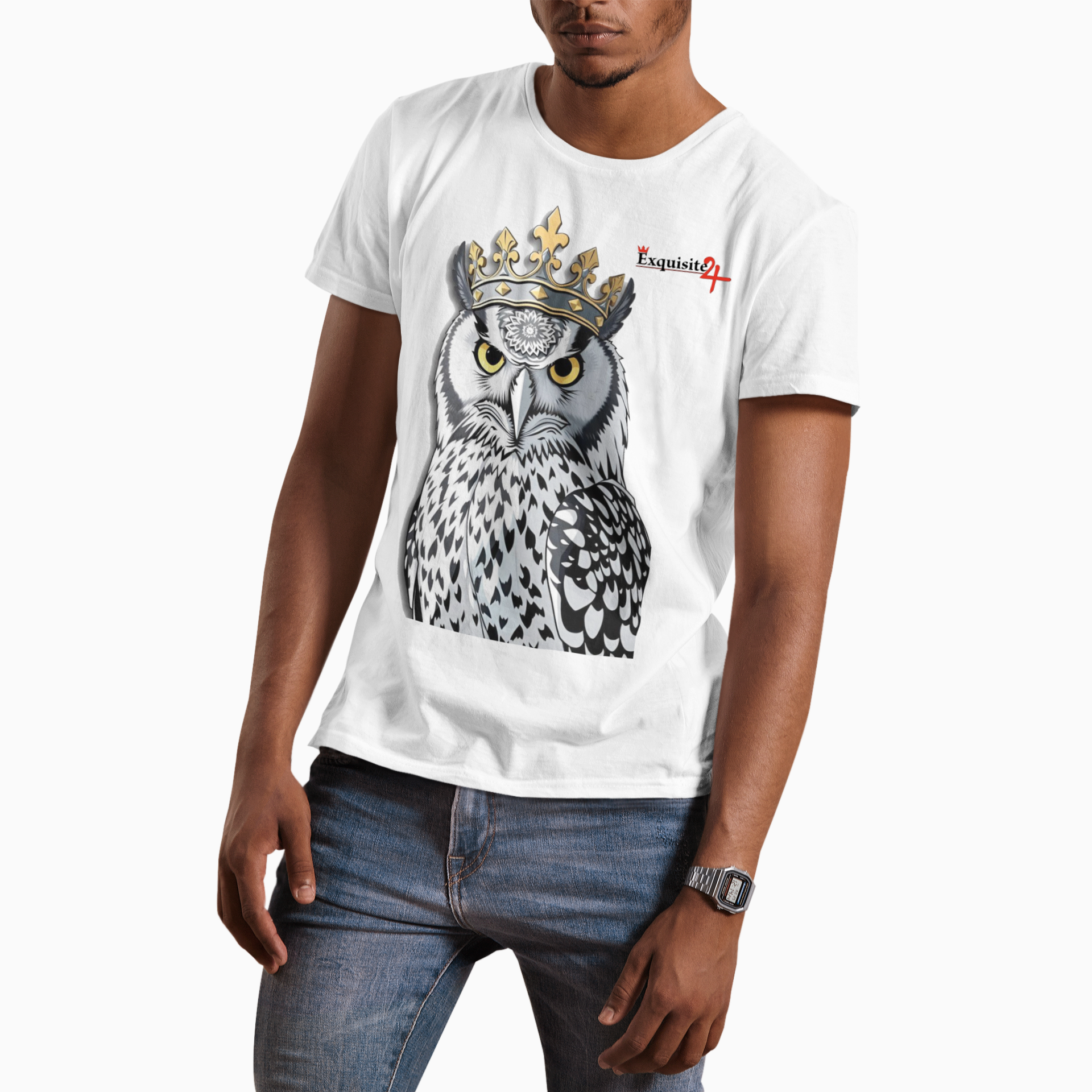 White Crowned Owl Graphic Tee