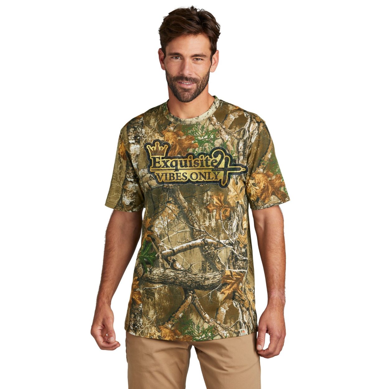 Exquisite 24 Vibes Only Camo Forest T-Shirt