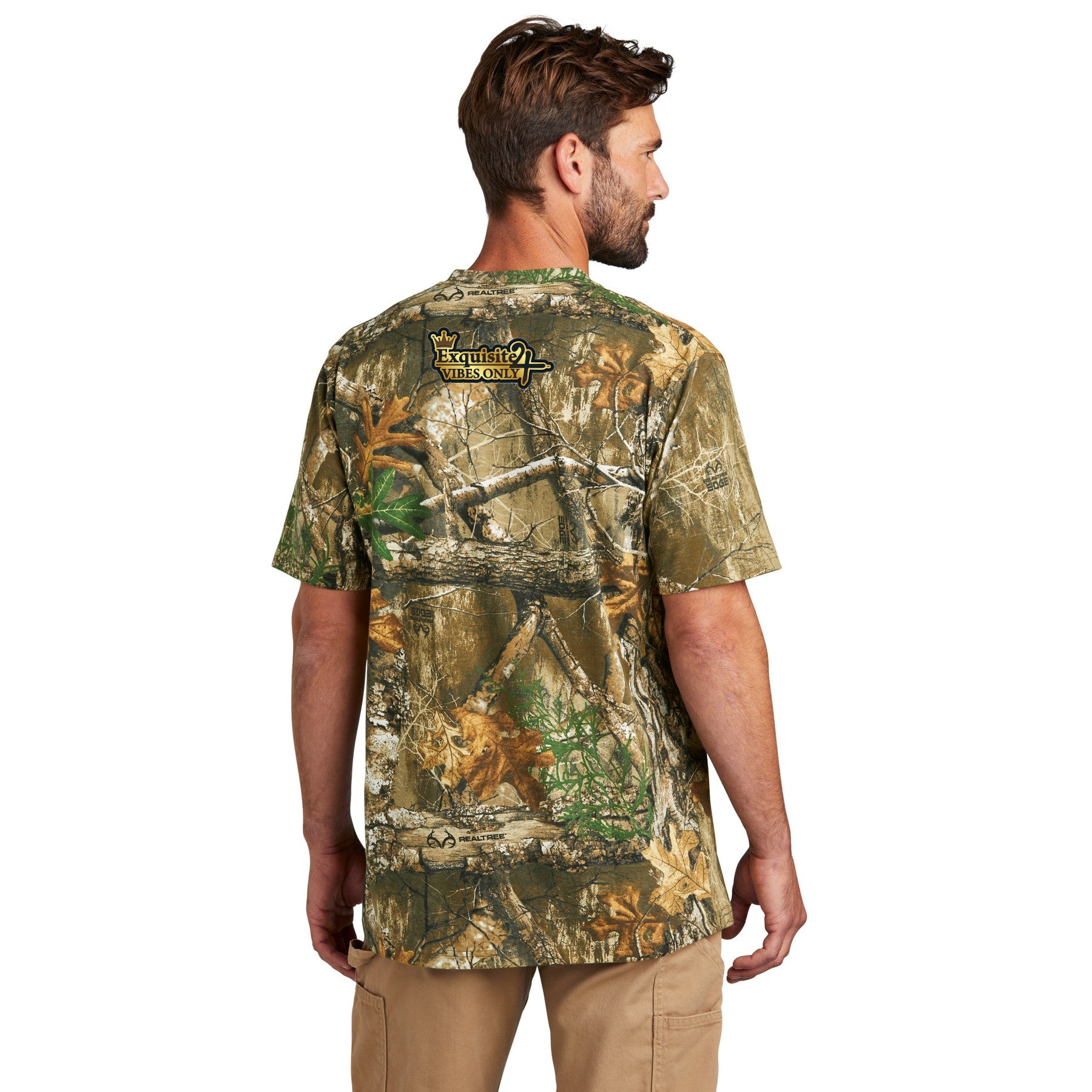 Exquisite 24 Vibes Only Camo Forest T-Shirt