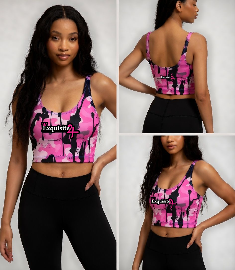 Pink Camo 'Exquisite 24' Sports Bra