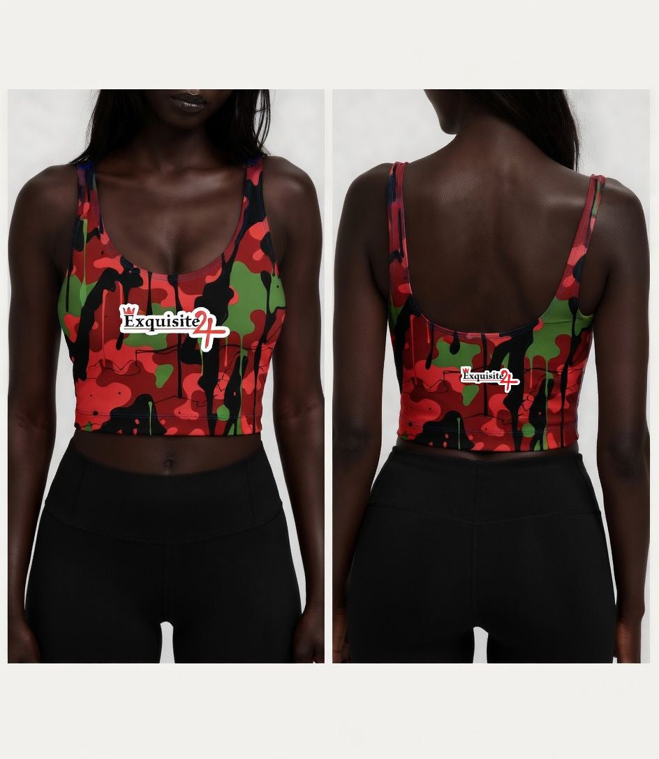 Red Camo 'Exquisite 24' Sports Bra