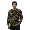 Gold Lightning Black Crewneck Sweatshirt