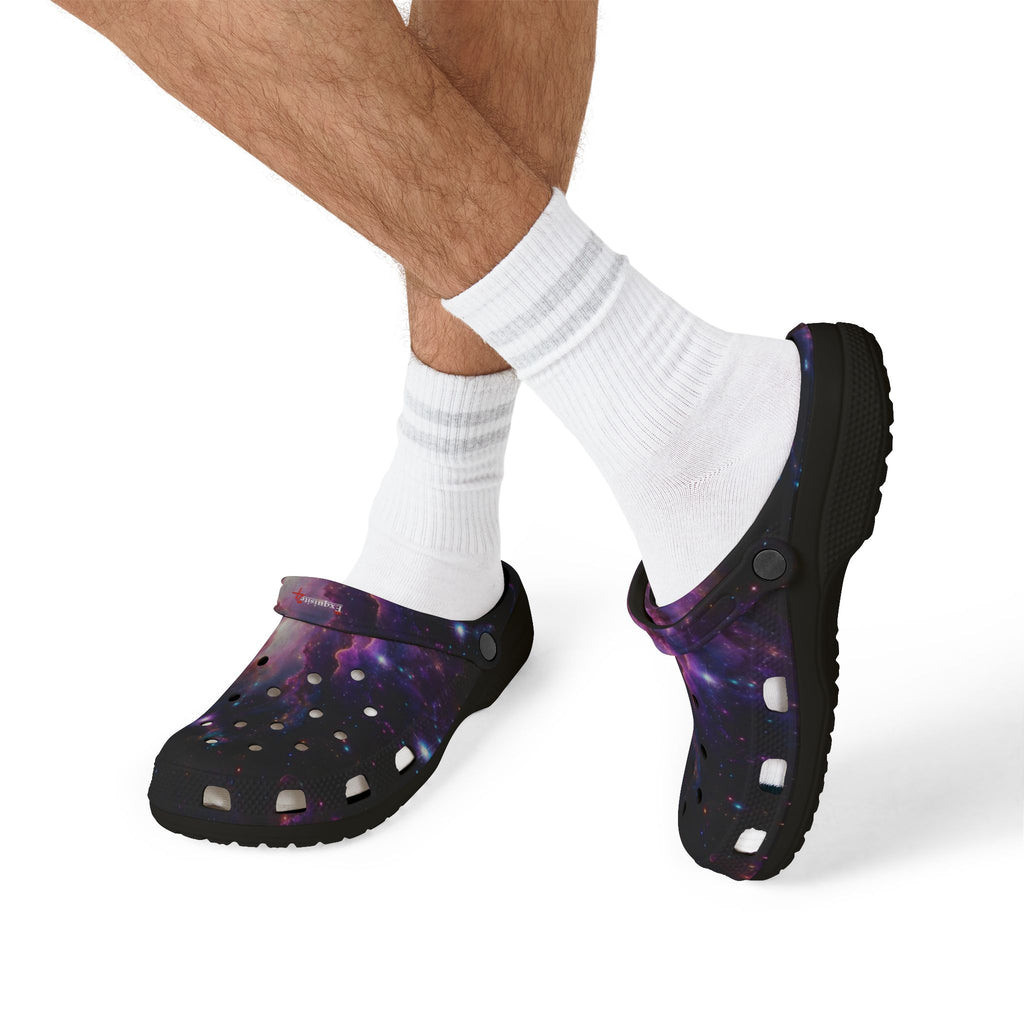 Galaxy Print Clogs — EVA Foam Rubber Slip-On Shoes