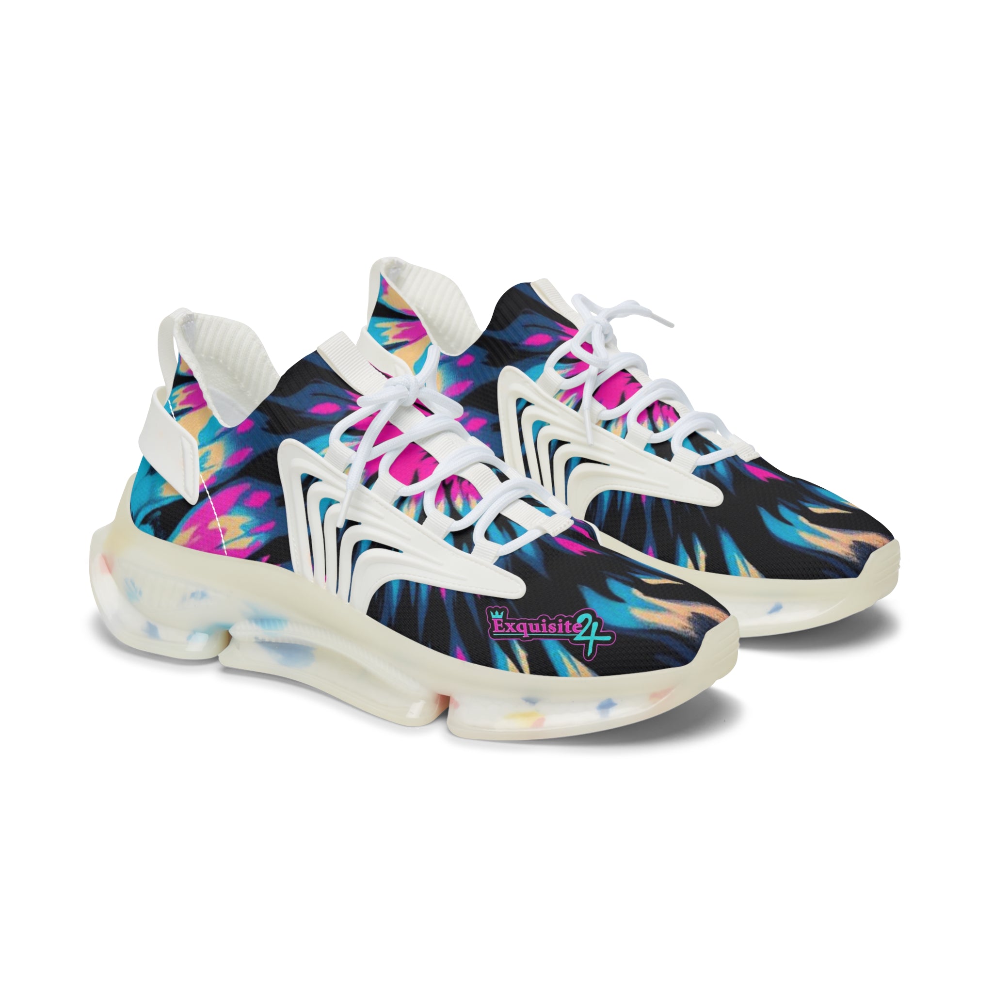 Exquisite 24 Mesh Sneakers — Women's Colorful Tie-Dye Athletic Shoes