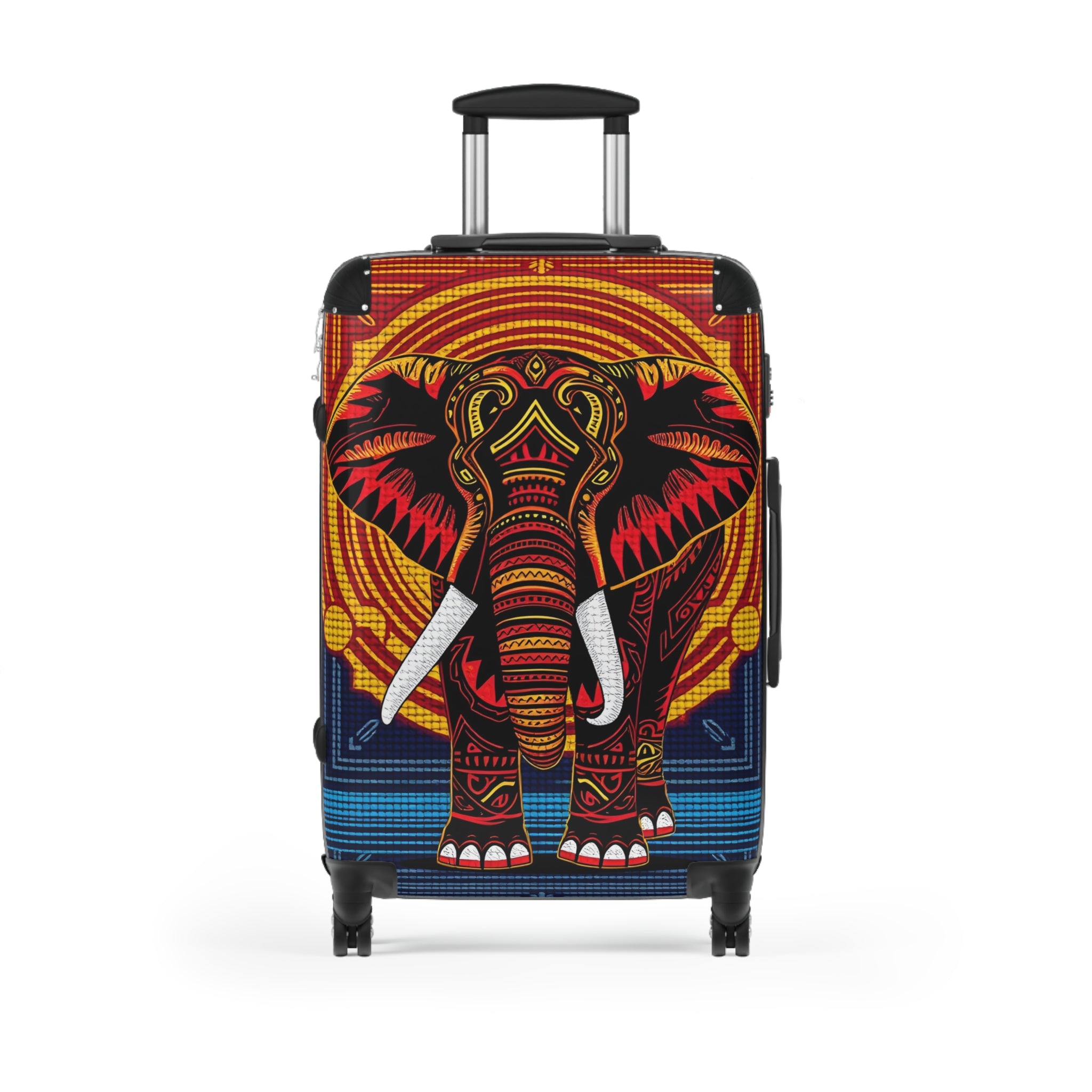 Elephant Mandala Carry-On Suitcase – Colorful Tribal Travel Luggage