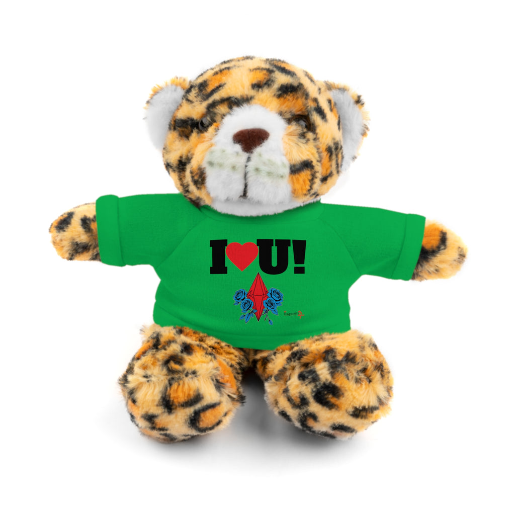 Plush Bear with Branded Tee – Red Diamond and Blue Roses Teddy