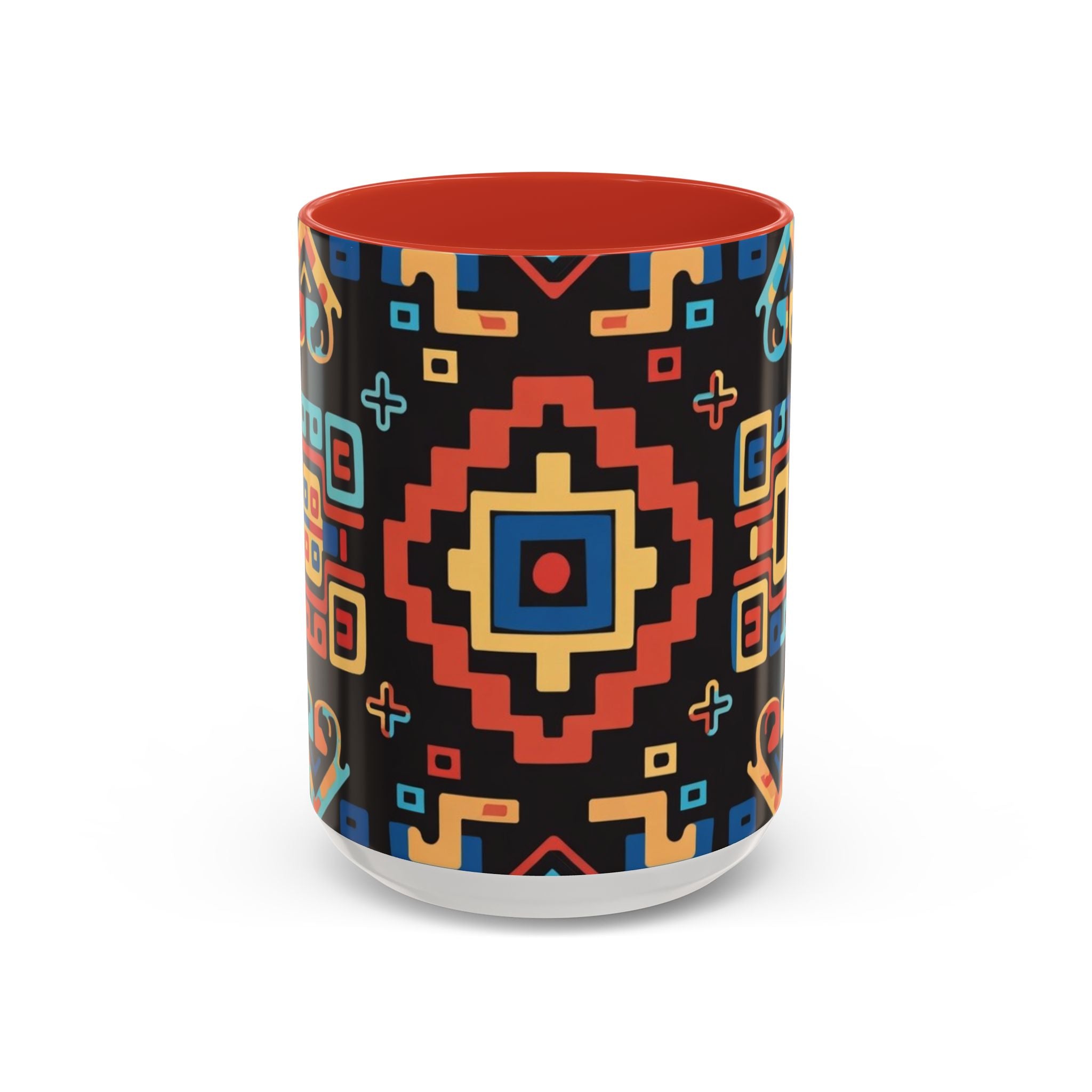 Colorful Geometric Aztec Pattern Coffee Cup