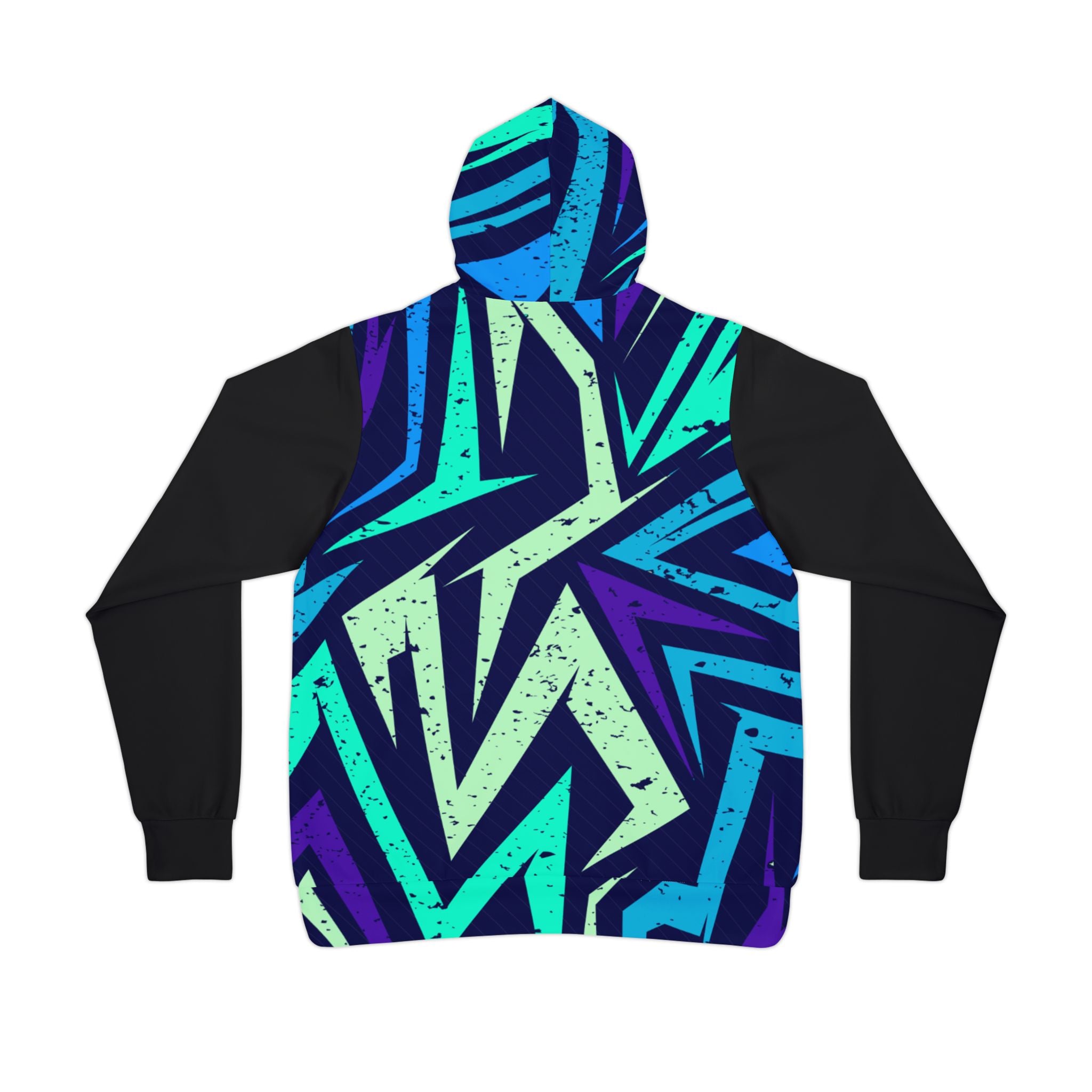 Starburst Neon Graffiti Hoodie - Bold All-Over Print Athletic Pullover