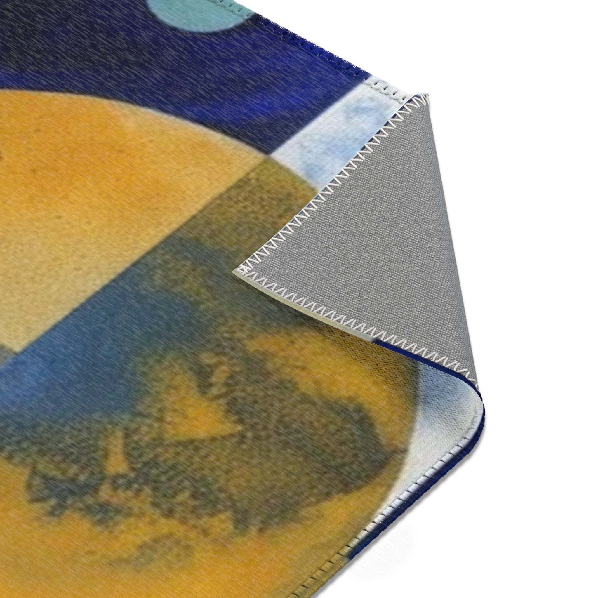 Geometric Color Block Area Rug — Mid-Century Abstract Modern Accent Rug