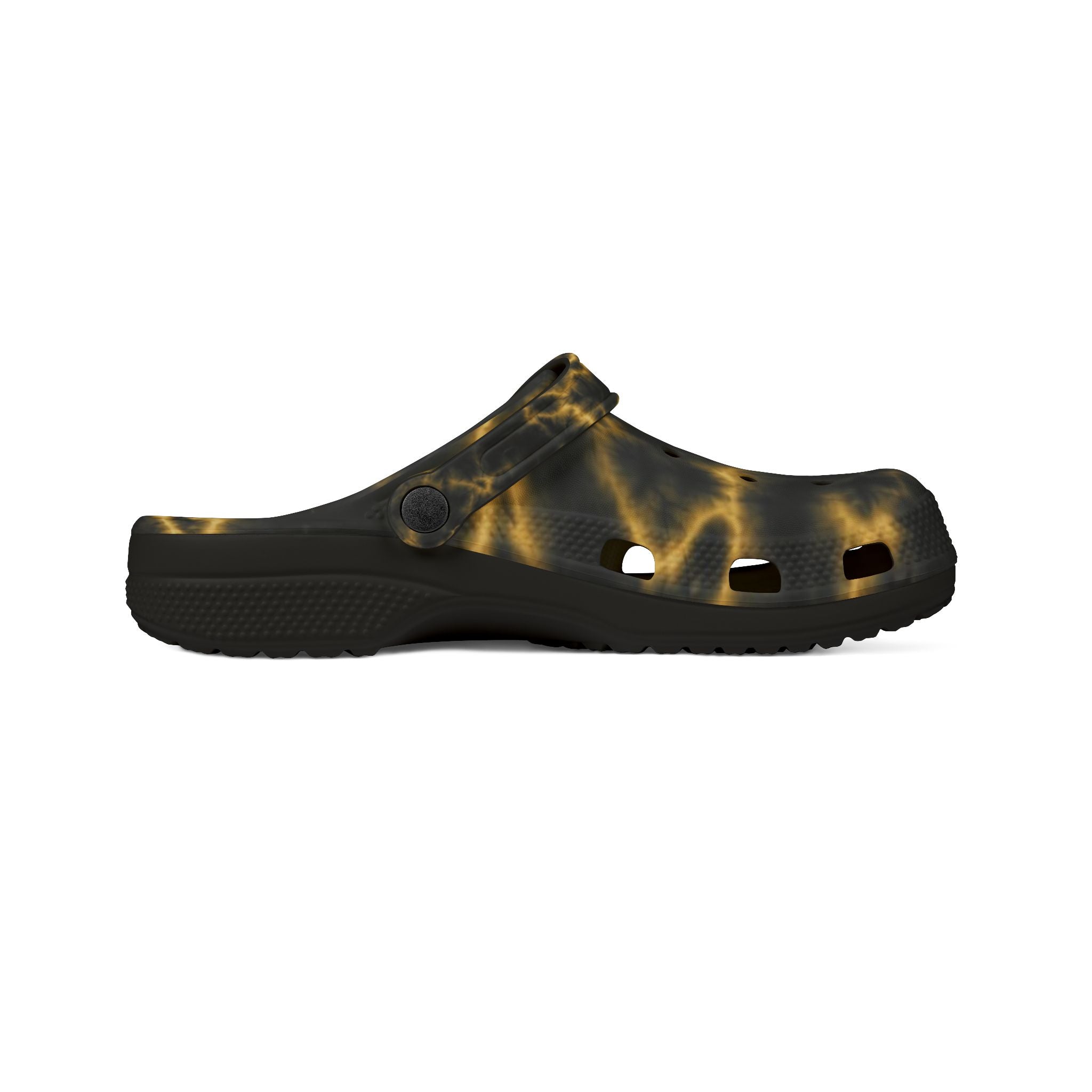 Black & Gold EVA Foam Clogs