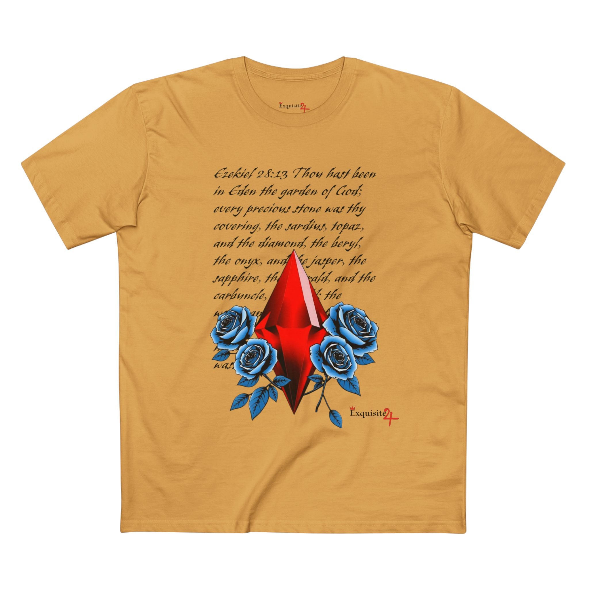 Ezekiel 28:13 Ruby Blue Roses Graphic Tee