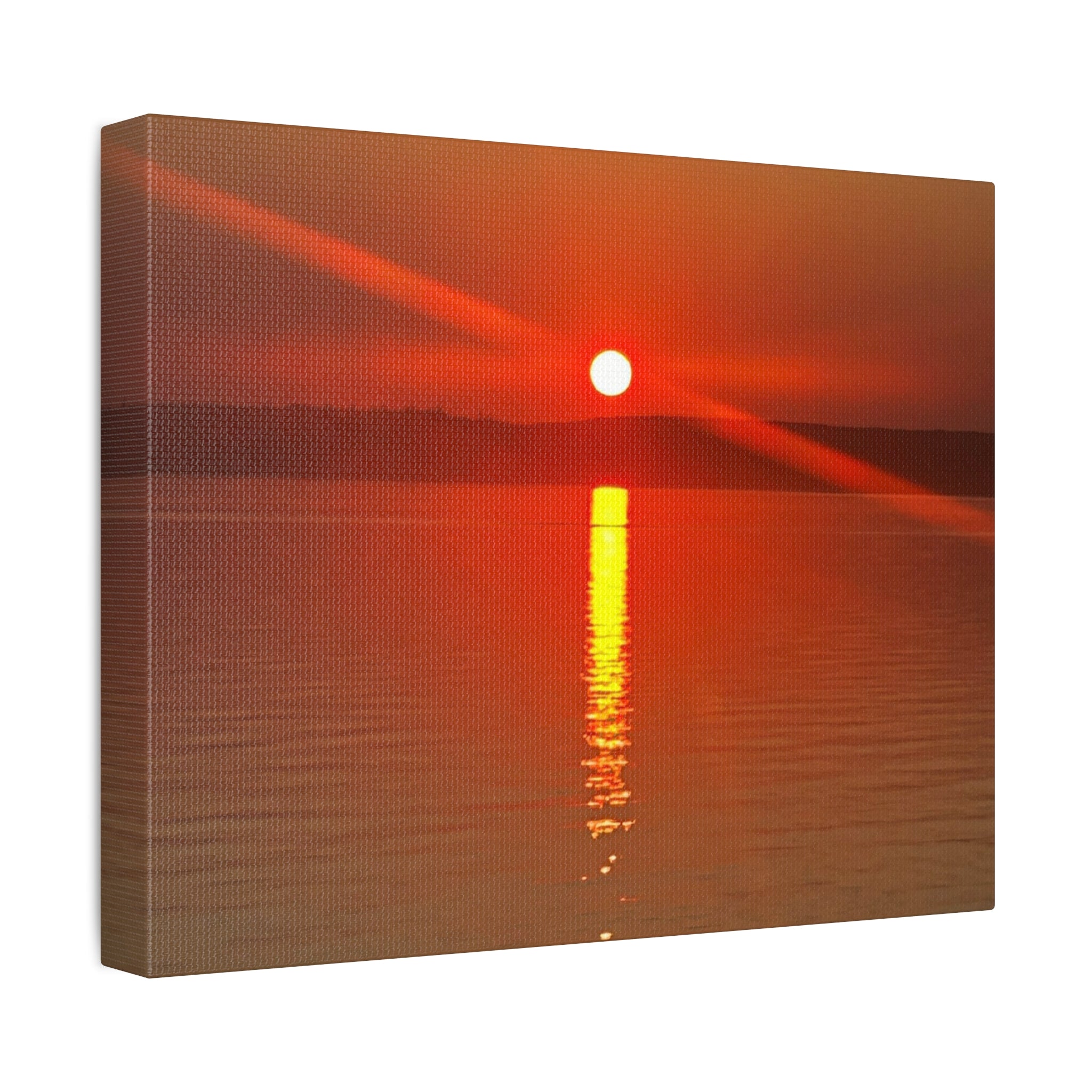 Sunset Reflection Stretched Canvas Wall Art