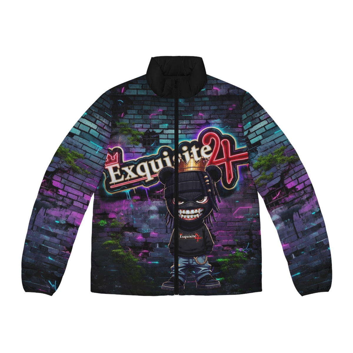 Exquisite 24 Graffiti Puffer Jacket