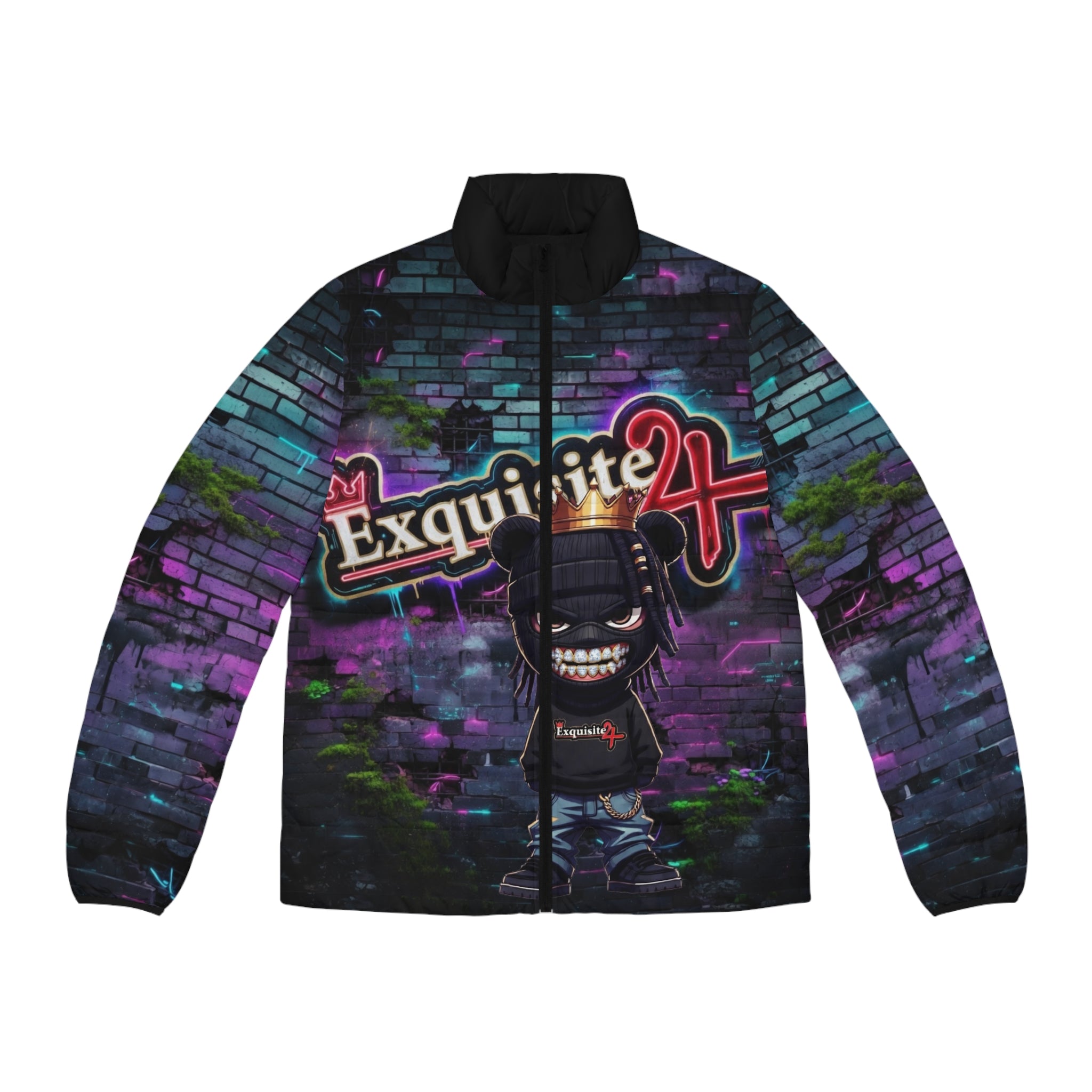 Exquisite 24 Graffiti Puffer Jacket