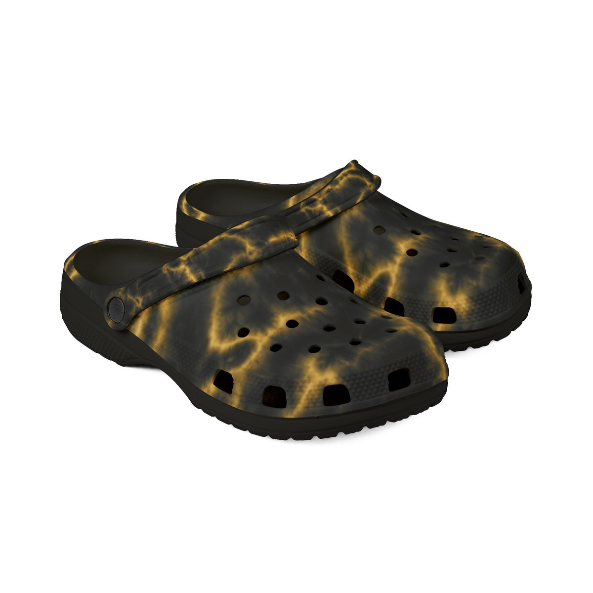 Black & Gold EVA Foam Clogs
