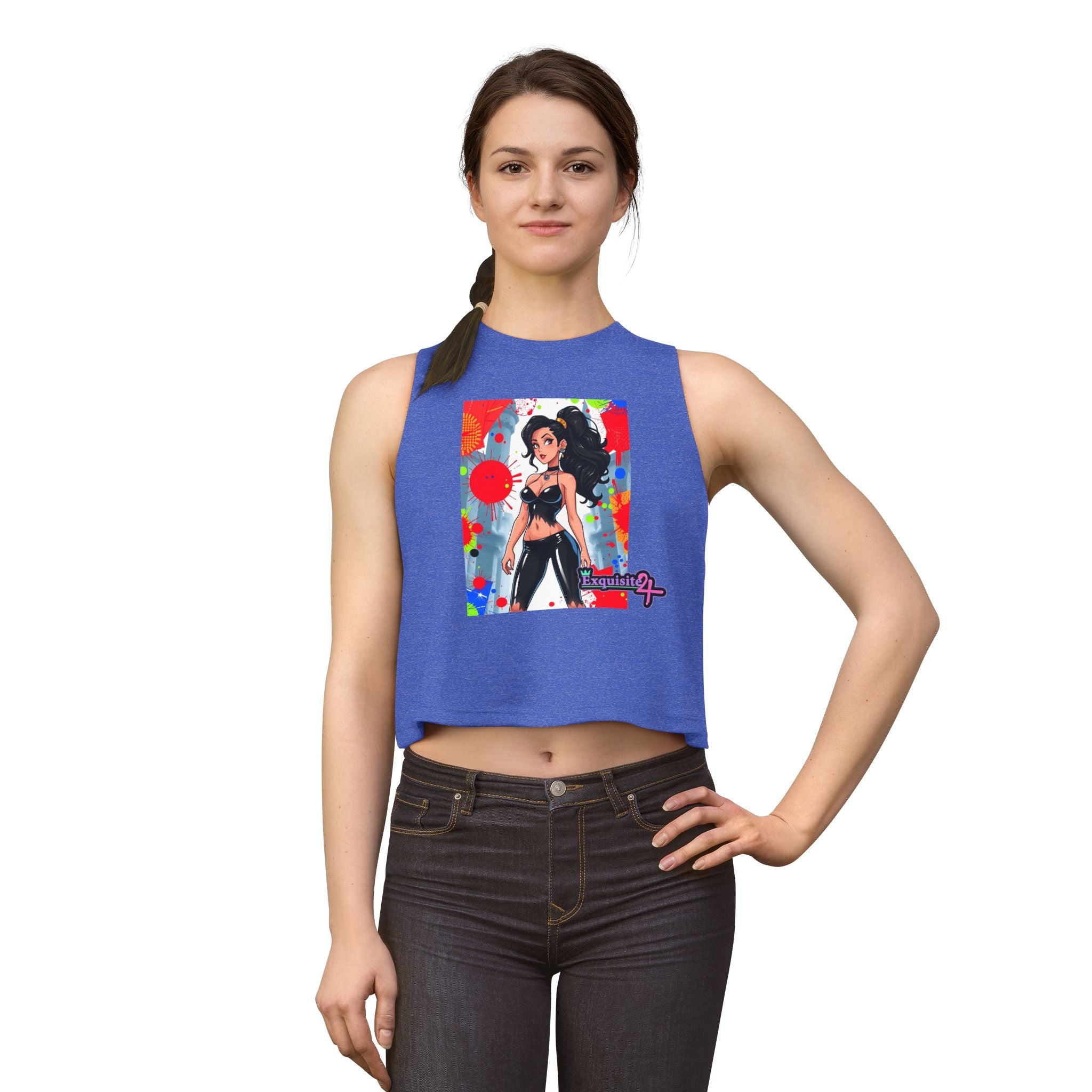 Anime Streetwear Crop Top — Bold Pop Art Girl Graphic