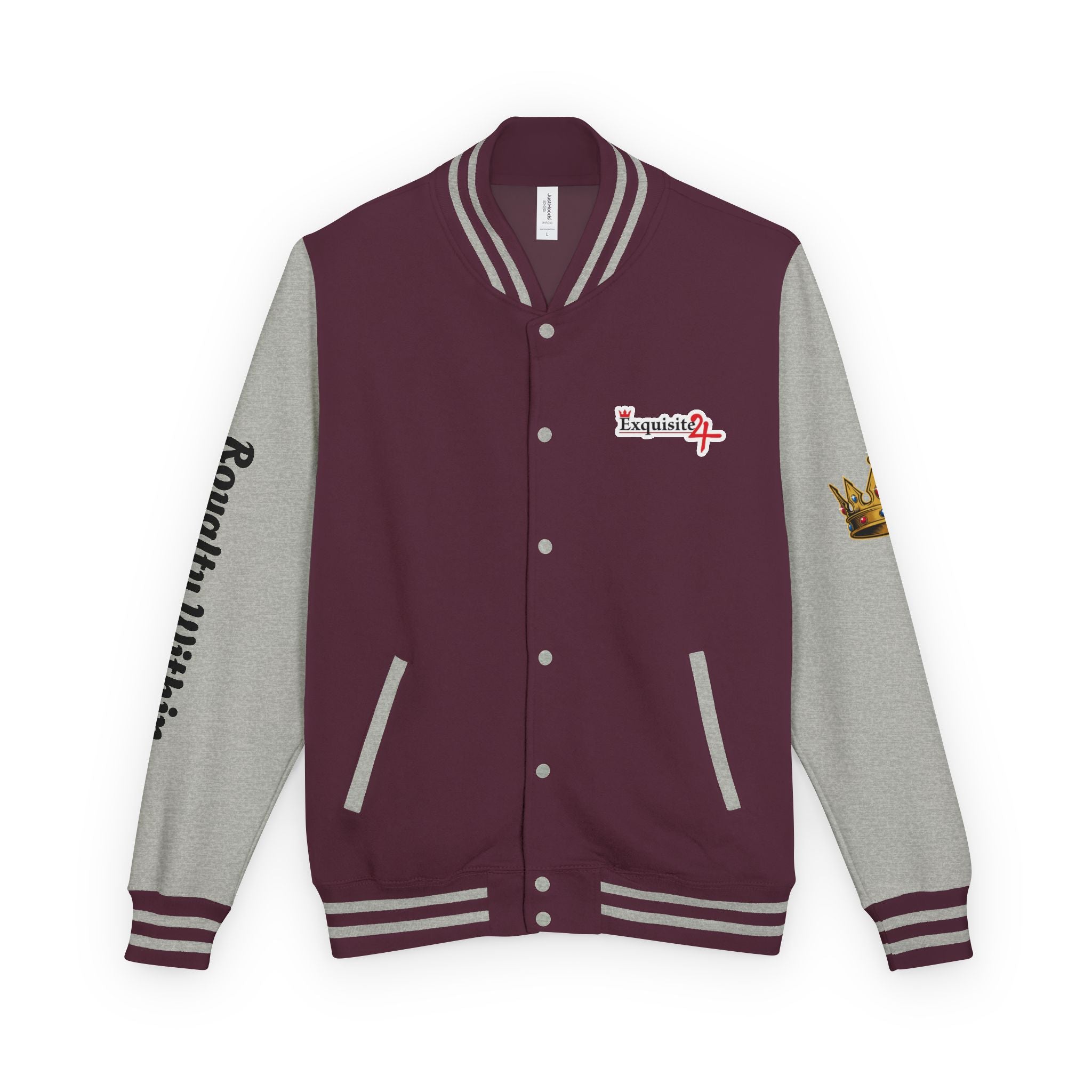Exquisite 24 Royalty Within Emblem Varsity Jacket