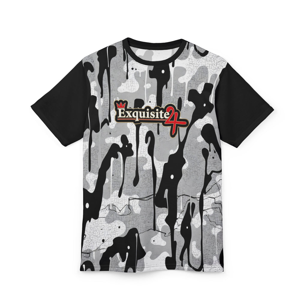 Exquisite 24 Black & White Camo Drip Tee