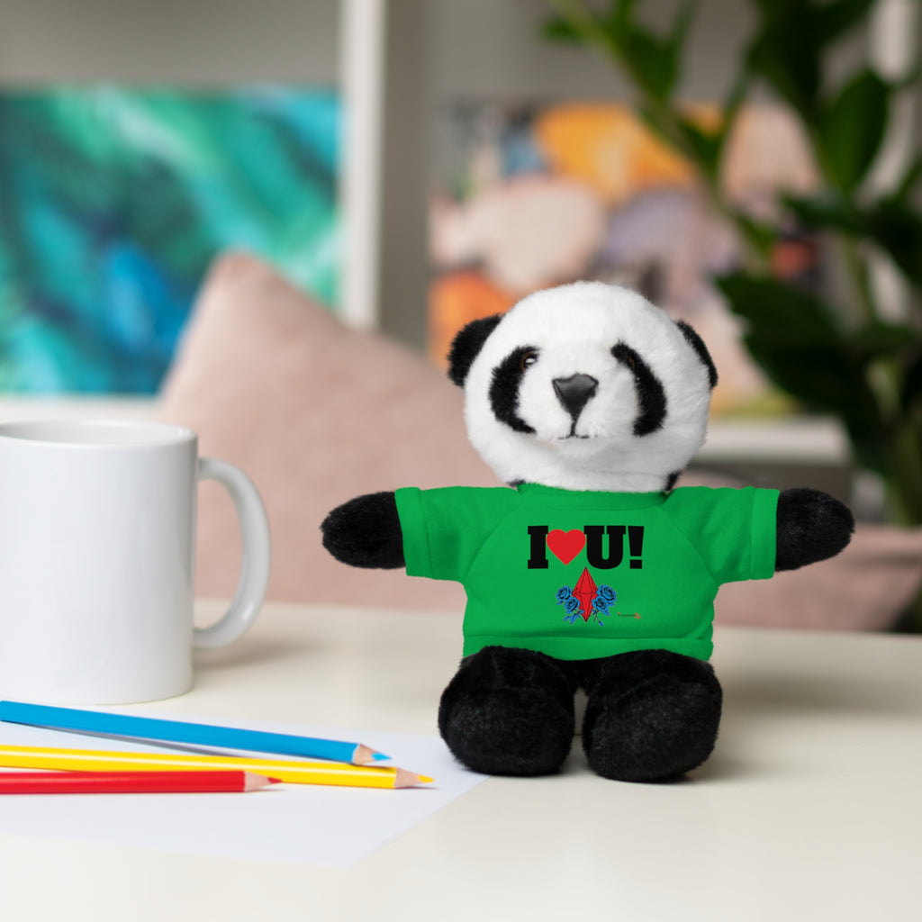 Plush Bear with Branded Tee – Red Diamond and Blue Roses Teddy