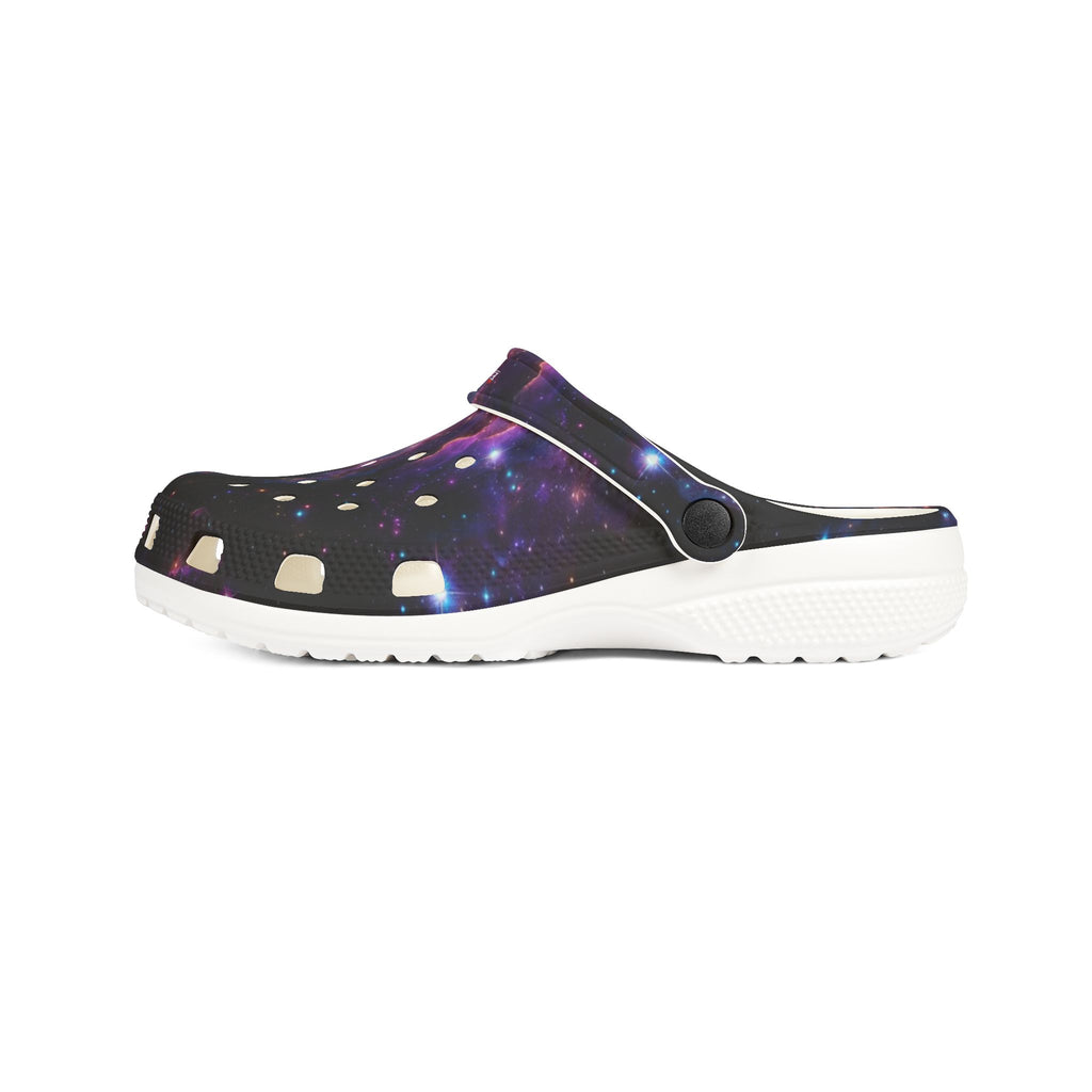 Galaxy Print Clogs — EVA Foam Rubber Slip-On Shoes